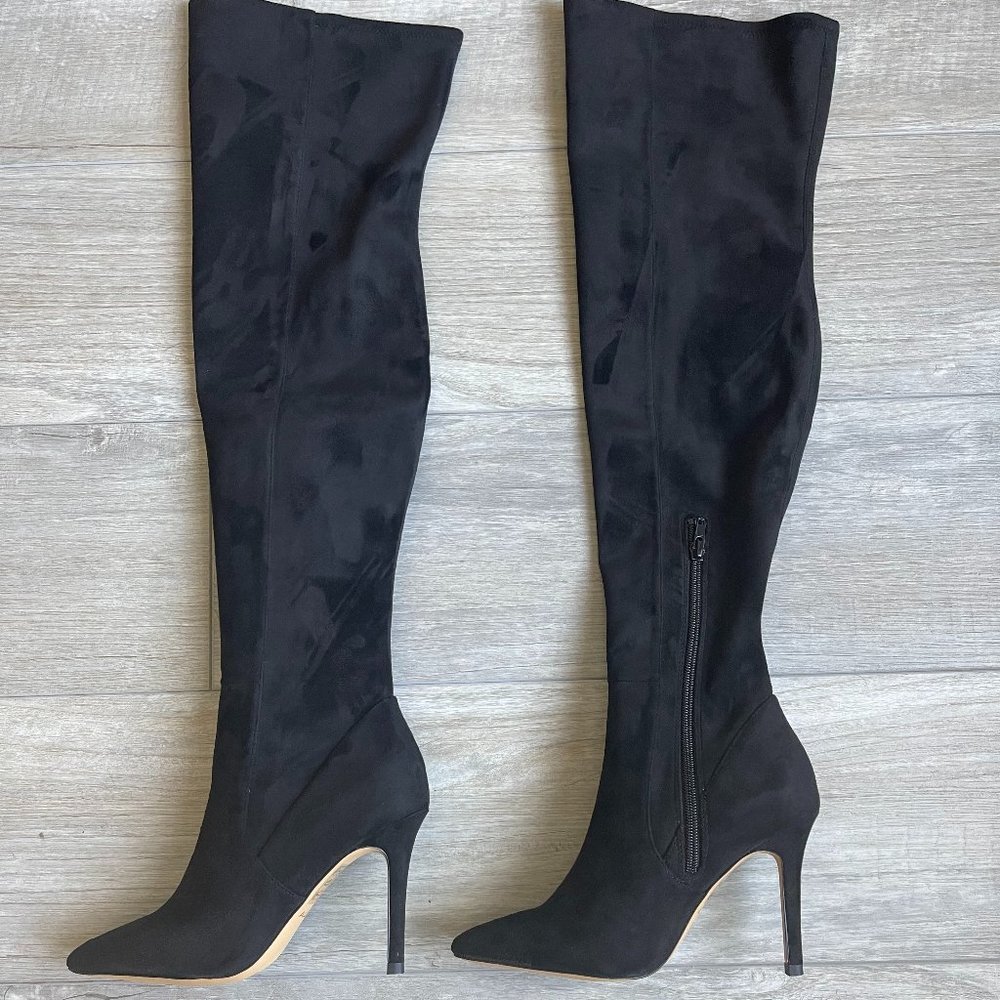 New In Box Aldo Ideeza Over the Knee Heeled Boots, Black, Sz 6